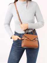 Cross Body Tas S Emily Grain Leder Le tanneur Bruin emily TEMI1006-vue-porte